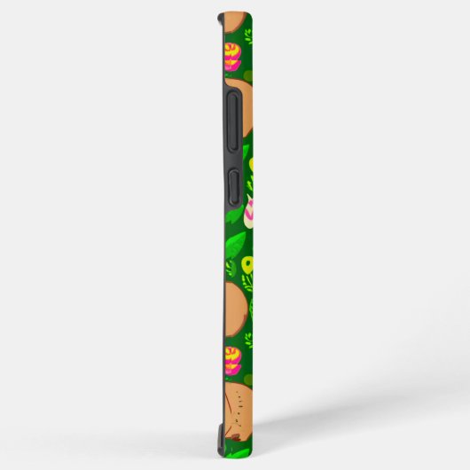 Capybara Sketch mit Frühlingsblumen auf Grün Samsung Galaxy Hülle (Rechte Seite)