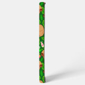 Capybara Sketch mit Frühlingsblumen auf Grün Samsung Galaxy Hülle (Linke Seite)