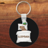 Capybara Sleep Night Xmas Weihnachtsfest Schlüsselanhänger (Vorderseite)