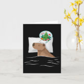 Capybara Sleep Night Xmas Weihnachtstraum Weihnach Karte (Gelbe Blume)