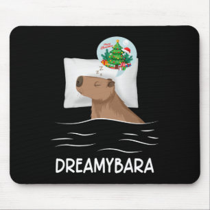 Capybara Sleep Night Xmas Weihnachtstraum Weihnach Mousepad