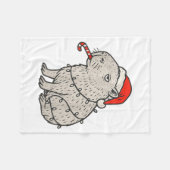 Capybara Smoking Christmas Ugly Cigarette Gen Z Fleecedecke (Vorderseite (Horizontal))