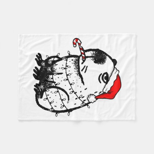 Capybara Smoking Christmas Ugly Cigarette Gen Z Fleecedecke (Vorderseite (Horizontal))