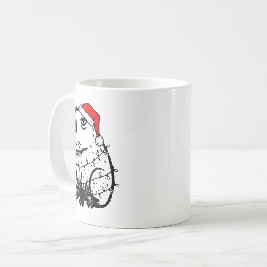 Capybara Smoking Christmas Ugly Cigarette Gen Z Kaffeetasse (Vorderseite Links)