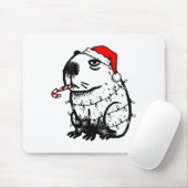 Capybara Smoking Christmas Ugly Cigarette Gen Z Mousepad (Mit Mouse)