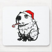 Capybara Smoking Christmas Ugly Cigarette Gen Z Mousepad (Vorne)