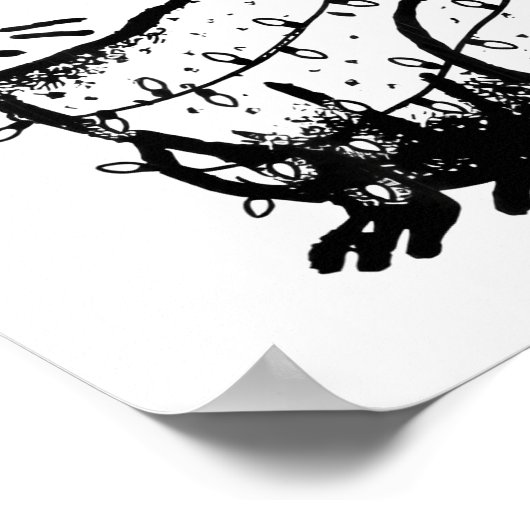 Capybara Smoking Christmas Ugly Cigarette Gen Z Poster (Ecke)