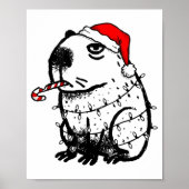 Capybara Smoking Christmas Ugly Cigarette Gen Z  Poster (Vorne)