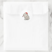 Capybara Smoking Christmas Ugly Cigarette Gen Z Runder Aufkleber (Tasche)