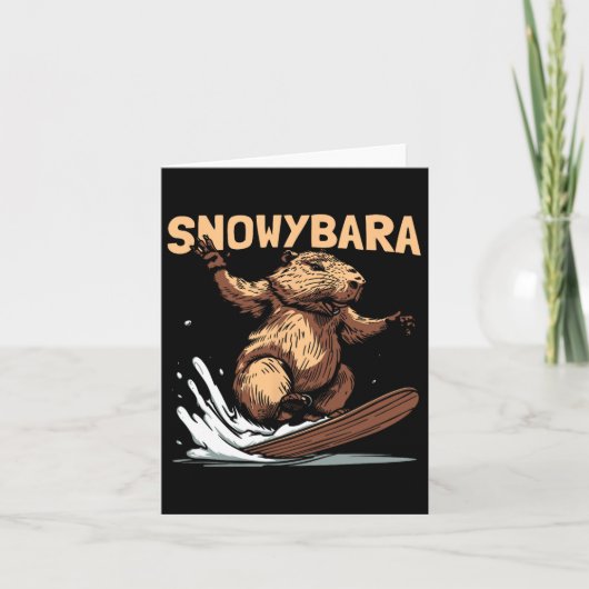 Capybara Snowboard - Snowboarden Snowboarder Snow Karte (Vorderseite)