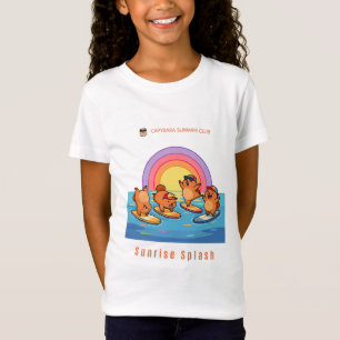 Capybara Sommerclub Sonnenaufgang Splash – Süße Ca T-Shirt