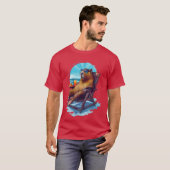 Capybara Sommerferien Strand Meer Capybara T-Shirt (Vorne ganz)