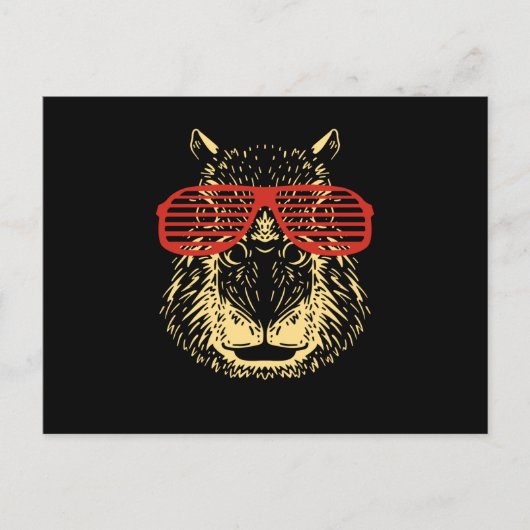 Capybara Sonnenbrille Capibara Postkarte (Vorderseite)
