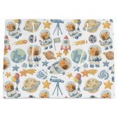 Capybara Space Muster Große Geschenktasche Geschenktüte (Vorderseite)
