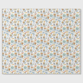 Capybara Space Muster Wrapping Paper Roll Geschenkpapier (Flach)
