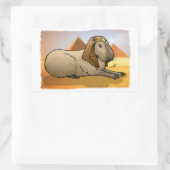 Capybara Sphinx Rechteckiger Aufkleber (Tasche)