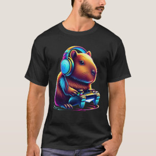 Capybara spielt Videospiel Lustiges Capy steuert T-Shirt