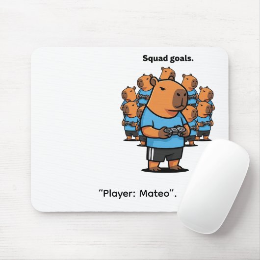 "Capybara Squad Goals – Multiplayer Fun" Mousepad (Mit Mouse)
