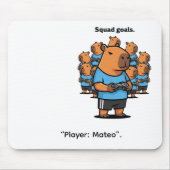 "Capybara Squad Goals – Multiplayer Fun" Mousepad (Vorne)
