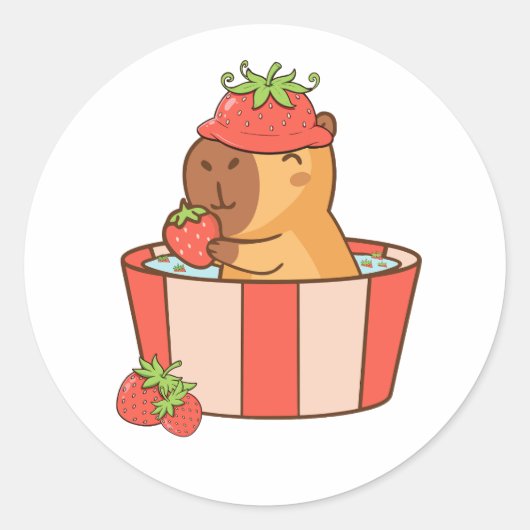 Capybara Stickers | Süße Tier-Aufkleber für Kinder (Vorderseite)