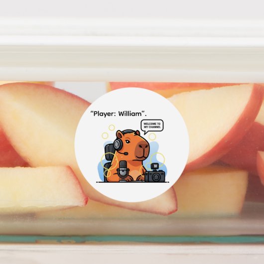 Capybara Streamer Sticker – Custom Gamer Design (Befestigt)