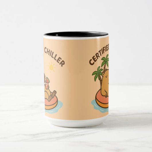 Capybara Summer Vibes - Chill Pool Frische Pasta m Tasse (Zentrum)