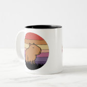 Capybara Sunset Tasse | Entspannendes und ästhetis (Vorderseite Links)