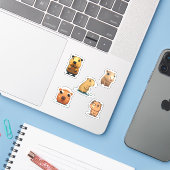 Capybara Super Sticker Pack (Laptop mit iPhone)