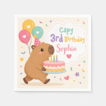Capybara Süßes Mädchen Capy 3. Geburtstag Rosa Kuc