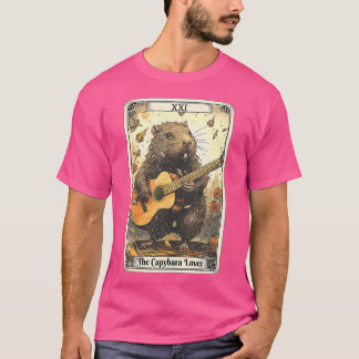 Capybara Tarot Card Capybara Gitarre spielen T-Shirt