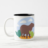 Capybara-Tasse Zweifarbige Tasse (Links)