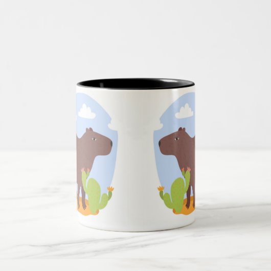Capybara-Tasse Zweifarbige Tasse (Mittel)