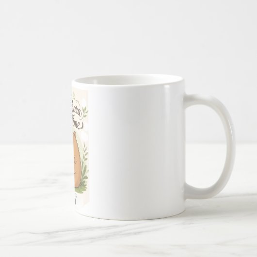 Capybara-Teatime | Süße Capybara trinkt Tee Spaß Kaffeetasse (Rechts)