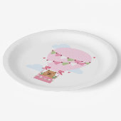 Capybara Teddy Balloon Birthday Party Pappteller (Schrägansicht)