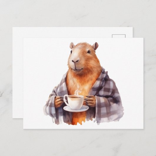 Capybara-Tee Postkarte (Vorne/Hinten)