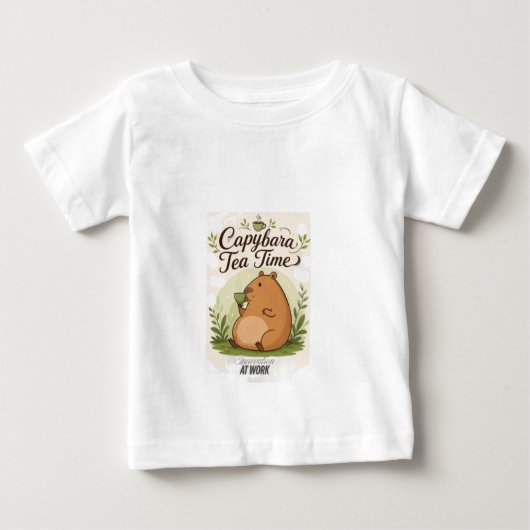 Capybara-Teepause | Süßer Capybara trinkt Tee Spaß (Vorderseite)