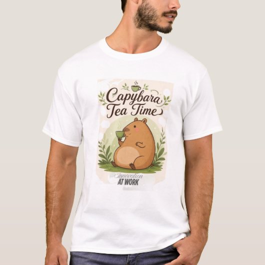 Capybara-Teestunde | Süße Capybara trinkt Tee Spaß (Vorderseite)