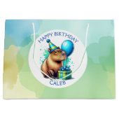  Capybara Themed Boy's Birthday Party Personalized Große Geschenktüte (Vorderseite)