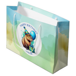  Capybara Themed Boy's Birthday Party Personalized Große Geschenktüte