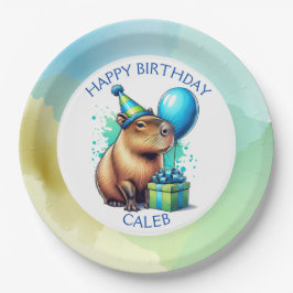  Capybara Themed Boy's Birthday Party Personalized Pappteller