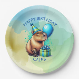 Capybara Themed Boy's Birthday Party Personalized Pappteller