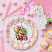 Capybara themed Girl's Birthday Party Pappteller (Party)
