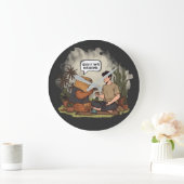 Capybara Therapy Time Squeak wenn Sie überfordert  Große Wanduhr (Zuhause)