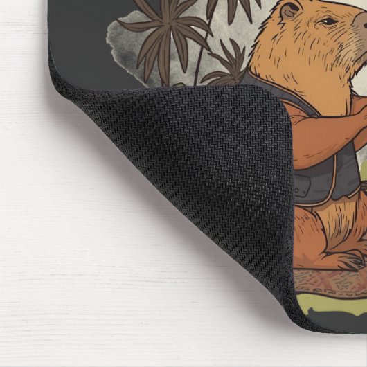 Capybara Therapy Time Squeak wenn Sie überfordert Mousepad (Ecke)