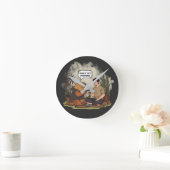 Capybara Therapy Time Squeak wenn Sie überfordert  Runde Wanduhr (Zuhause)