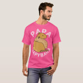 Capybara Tiere Papa Capybara T-Shirt (Vorne ganz)