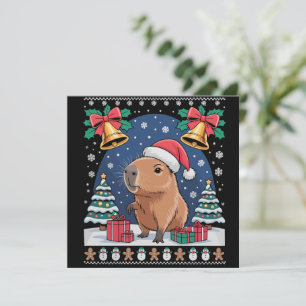 Capybara Tierliebhaber Weihnachtsgeschenk Hässlich Feiertagskarte
