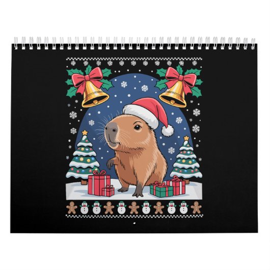 Capybara-Tierliebhaber-Weihnachtsgeschenk Hässlich Kalender (Titelbild)