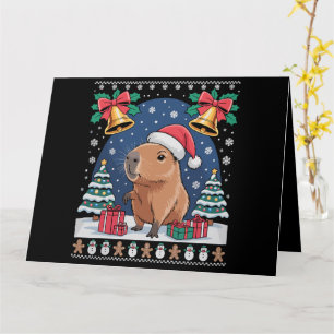 Capybara Tierliebhaber Weihnachtsgeschenk Hässlich Karte