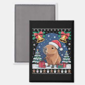 Capybara-Tierliebhaber-Weihnachtsgeschenk Hässlich Magnet (Vorderseite/Rückseite)